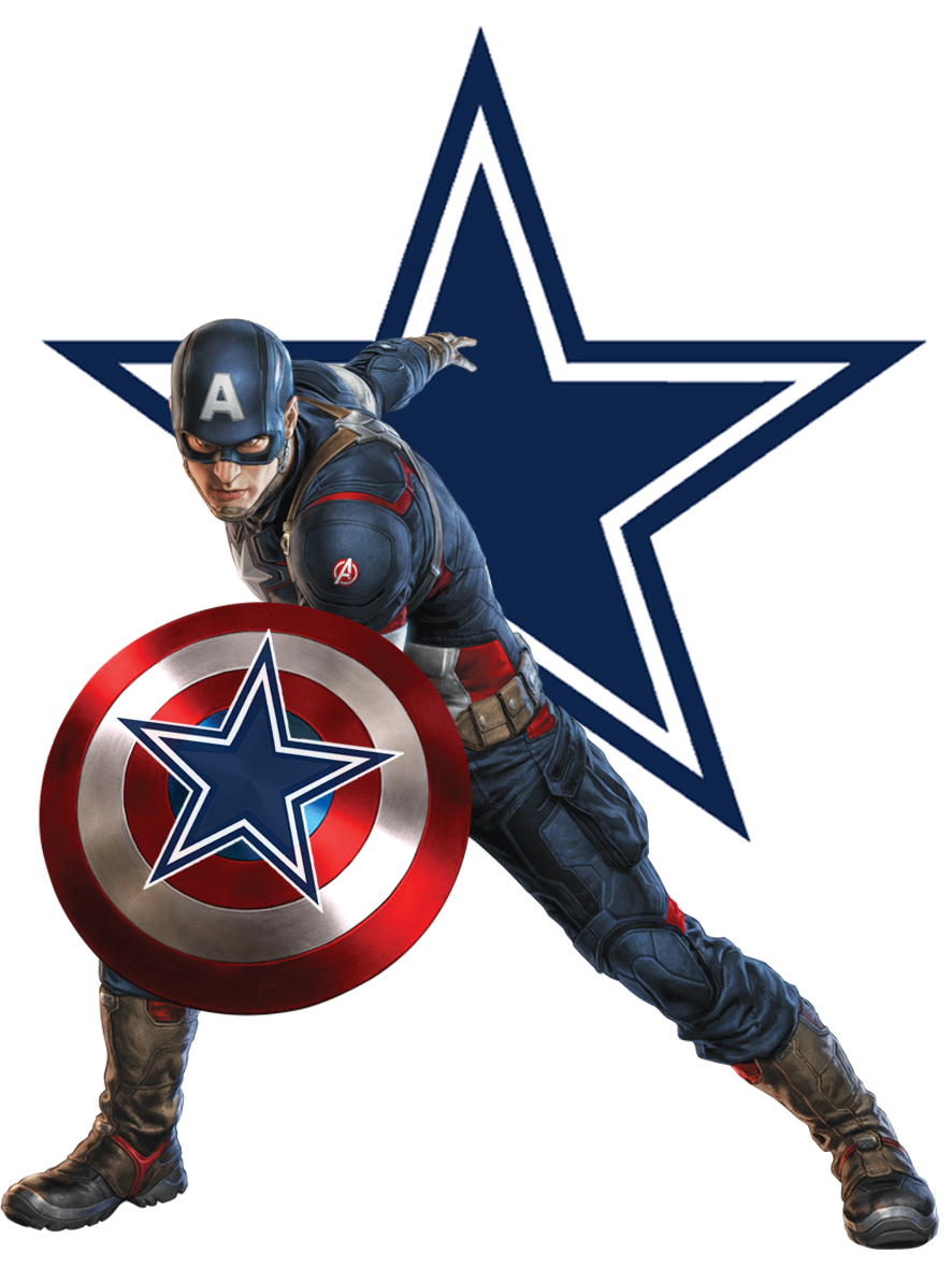 Dallas Cowboys Captain America Logo vinyl decal